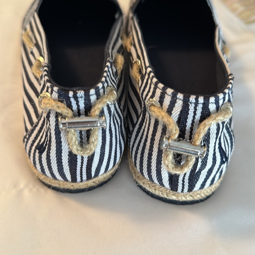 Nautica blue and white stripe espadrilles. - Picture 5 of 5